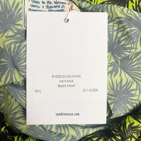 NWT Sandrine Rose x Free People The Havana Bush Pant Green & Black Size Small - Picture 12 of 13
